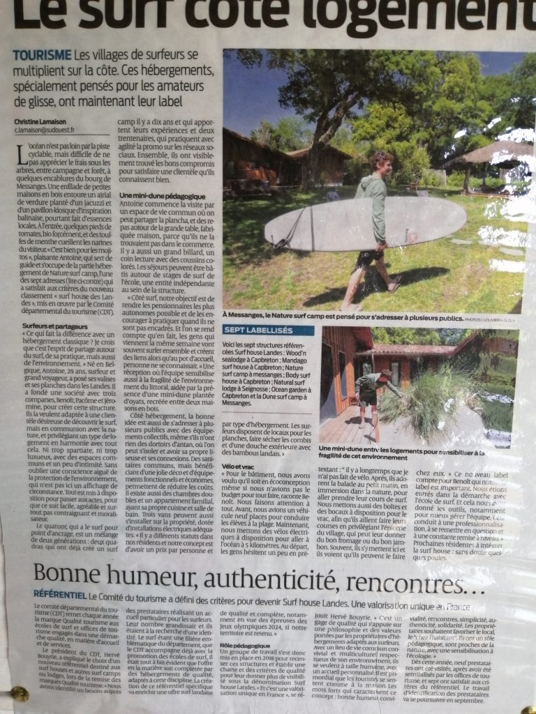 sud-ouest-article-nature-surf-camp-label-surf-house-landes